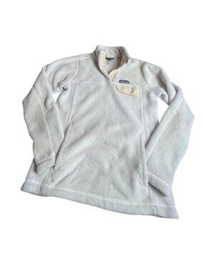 Patagonia Womens S cream Re-Tool Snap-T Fleece Pullover Polartec Thermal